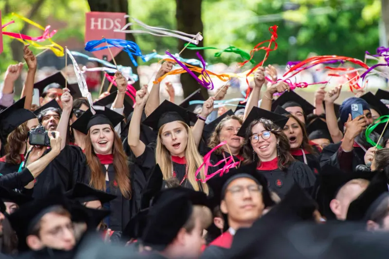 A graduation cap faces a narrowing path and shrinking coins, symbolizing AI pressure on jobs and pay.