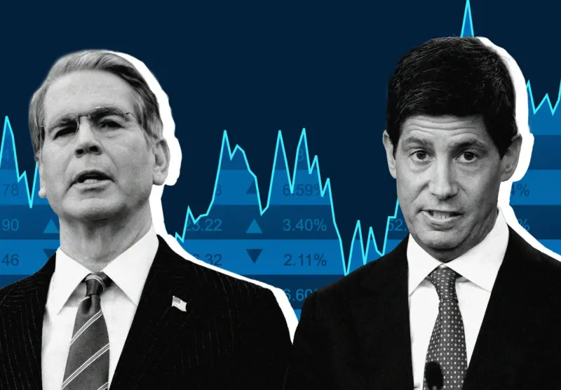An interest-rate lever is squeezed between a hot thermometer and a rising bond curve, symbolizing the Fed’s dilemma.