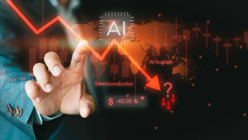 Editorial illustration for: How one strategist warned on semiconductor stocks within a day of their top