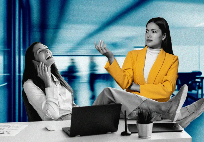 Editorial illustration for: I’m managing a pathological liar who never does her work. How do I deal with her?