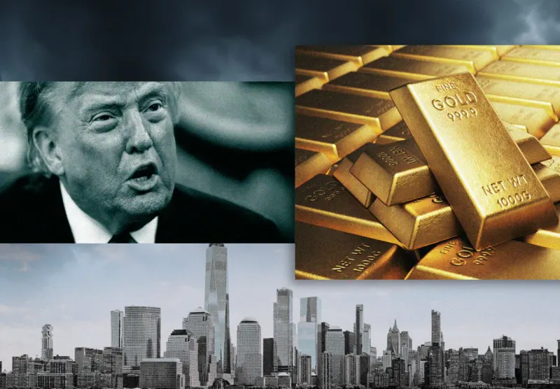 Editorial illustration for: Is the U.S. losing its safe-haven status? Why global central banks are pulling gold out of New Yo