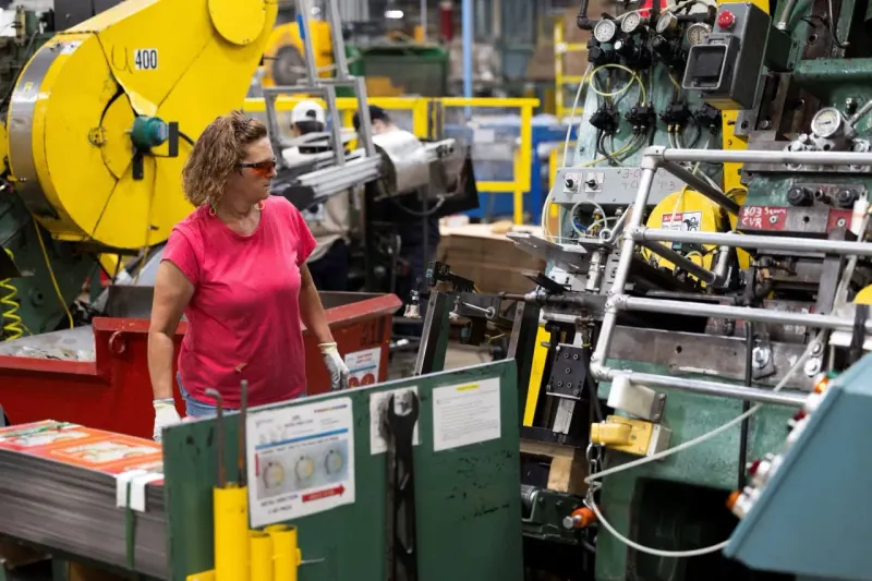 Editorial illustration for: Manufacturers are getting frustrated: ‘The economy is annoying’