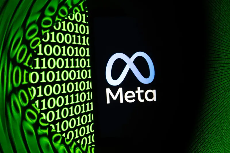 A glowing artificial brain lifts a stock arrow, symbolizing Muse’s role in Meta’s share rally.