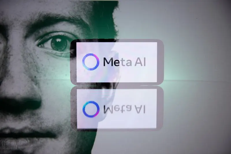 A glowing AI seed sprouts into a rising market arrow, symbolizing Muse’s potential to start a Meta product cycle.
