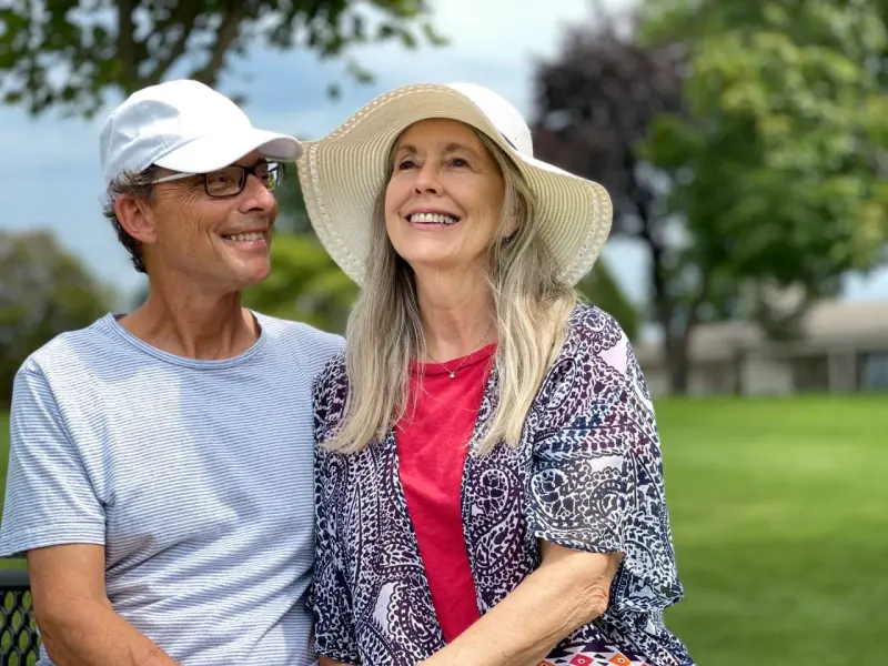 Editorial illustration for: My wife and I are in our 70s. Should we move to California and take on a bigger mortgage to be ne