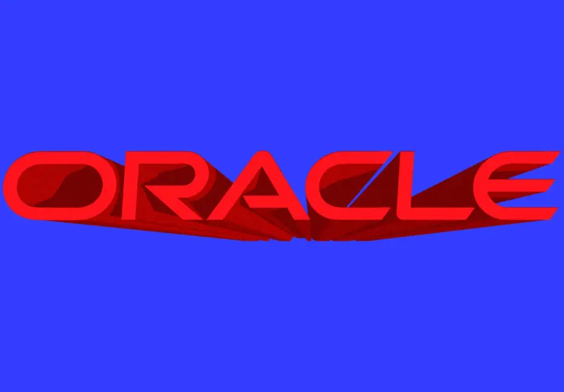 A glowing AI sphere nearing a gold threshold lifts a red obelisk, symbolizing OpenAI’s potential benefit to Oracle.