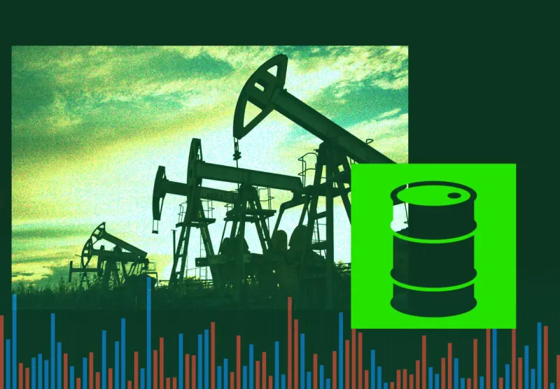 A black oil droplet balances against red shockwaves, symbolizing recovering exports and persistent Saudi risks.