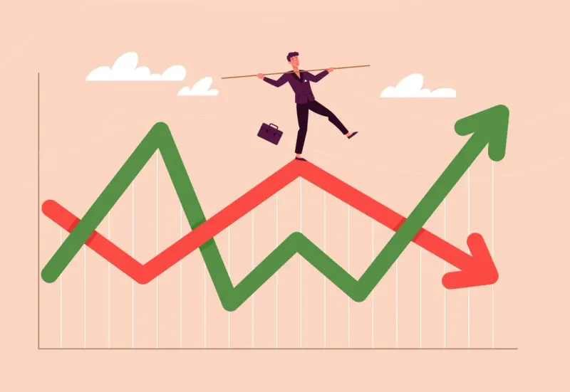 A stock market rests on an earnings cushion as rising Treasury bonds press down from above.