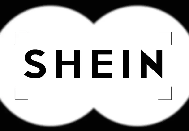 A dress-shaped rocket loops four times before a Hong Kong harbor gate, symbolizing Shein’s prolonged IPO effort.