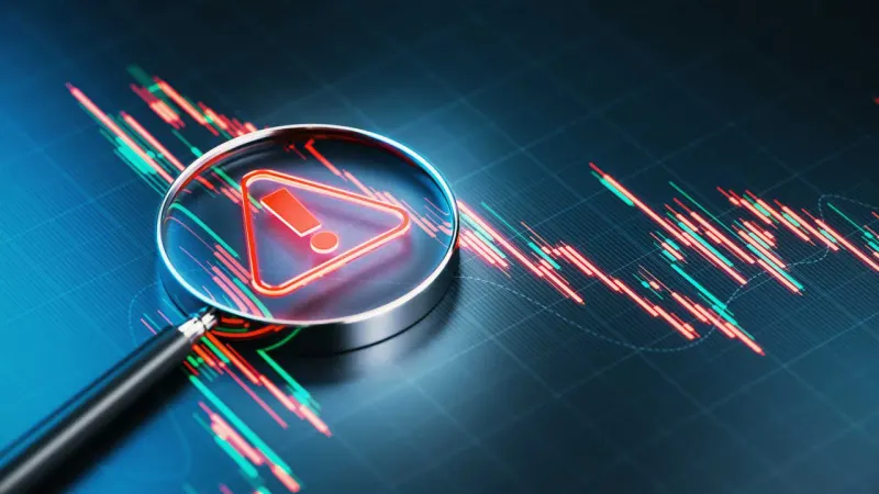 A market arrow balances beneath symbols of rising yields, Federal Reserve policy and election risk.