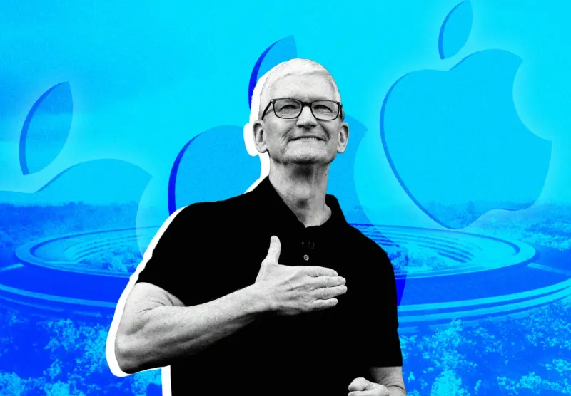 Editorial illustration for: Tim Cook wasn’t a ‘product guy’ — so he re-engineered Apple instead