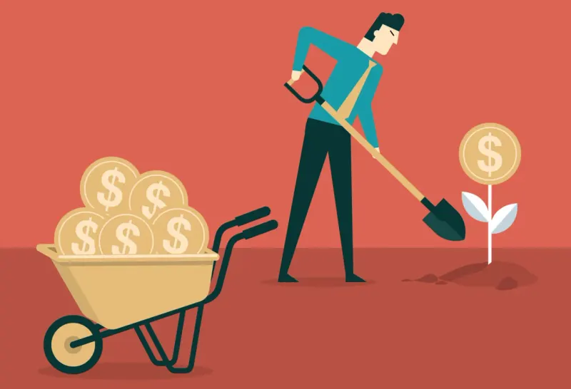 Editorial illustration for: Why would someone lock up money by rolling it into a 401(k)?